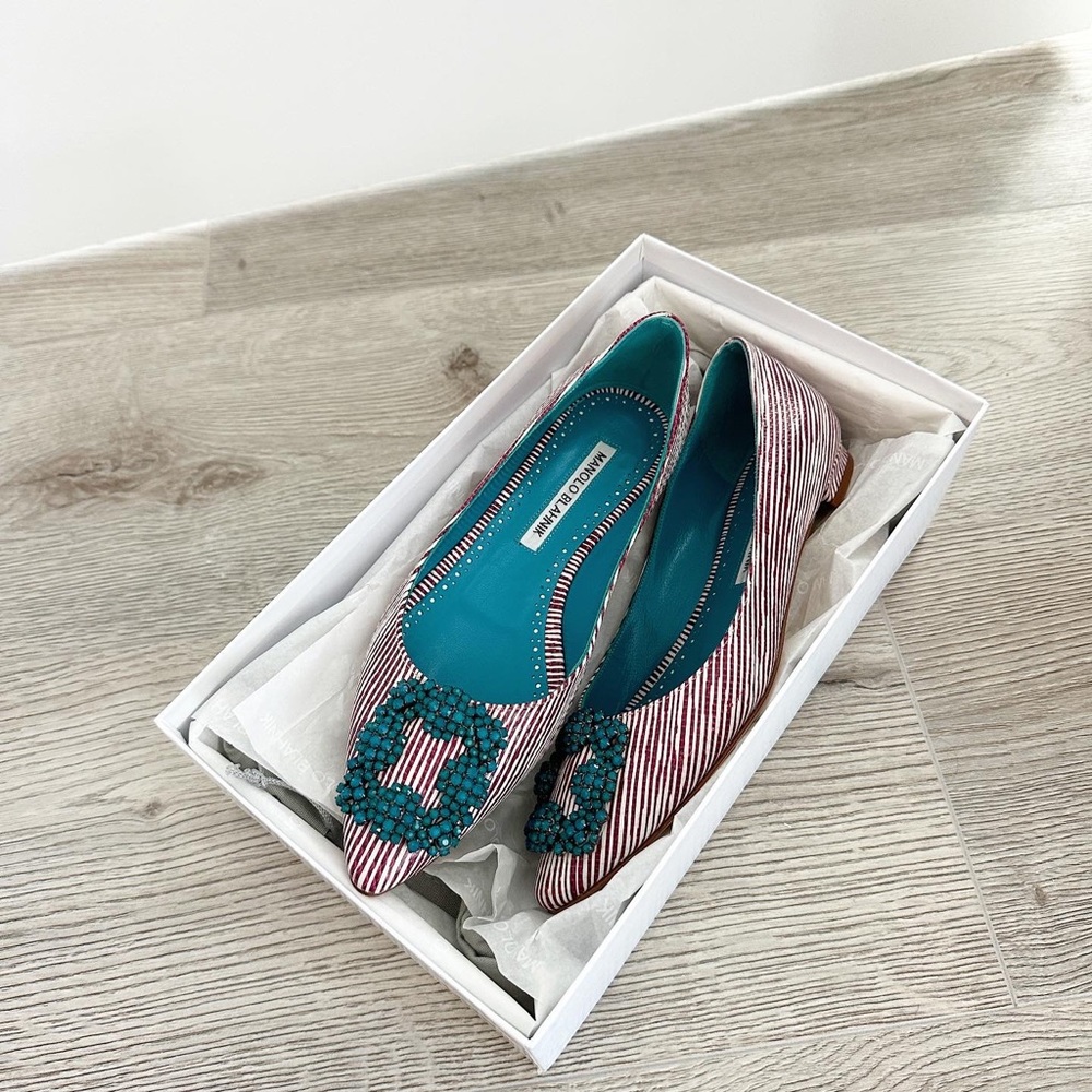 SOLD Manolo Blahnik Hangisi Flat Size 35